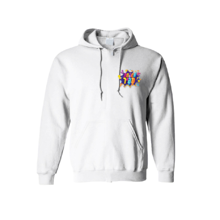 קפוצ'ון קנגרו לבן-  לוגו קדמי הקולקצייה החדשה