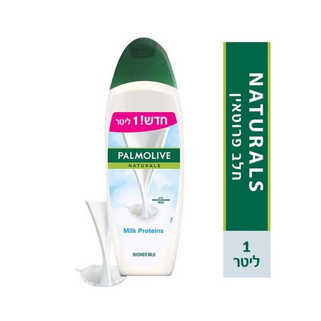 פלמוליב נטורלז תחליב רחצה מועשר בחלב פרוטאין 1 ליטר