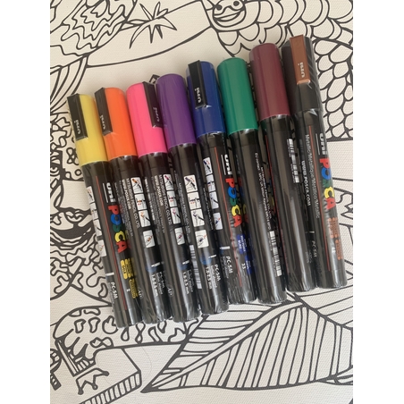 ערכת 8 טושים אקרילים POSCA-  שמינייה קסומה 