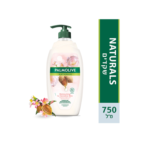 פלמוליב נטורלס תחליב רחצה שקדים ואלוורה 750 מ'ל