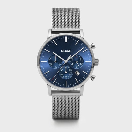 40 mm - CW0101502004  Aravis Chrono Mesh Blue, Silver