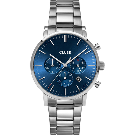 CW0101502011  Aravis Chrono Steel Dark Blue, Silver Colour