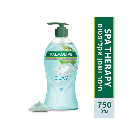 פלמוליב Tonus ג'ל רחצה עם חימר ושמן אקליפטוס 750 מ'ל