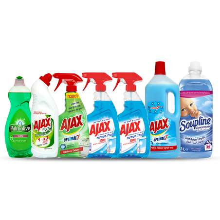 מארז ניקיון אג'קס, פלמוליב וסופלין