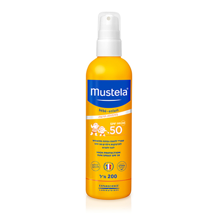 ספריי להגנה גבוהה מהשמש SPF 50 לתינוקות וילדים 200 מ'ל