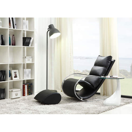 כורסת נדנדה בצבע שחור