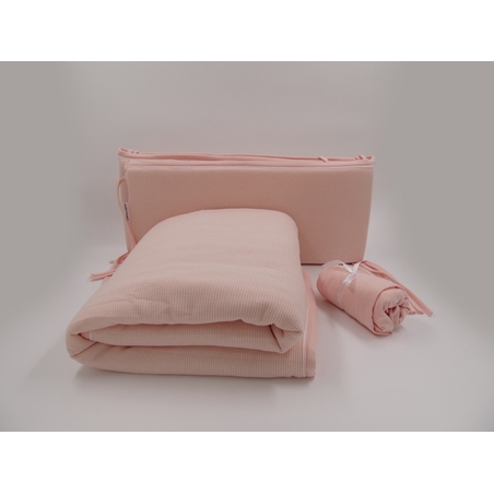 סט מלא לעריסה | ג'רסי וופל NEW PINK