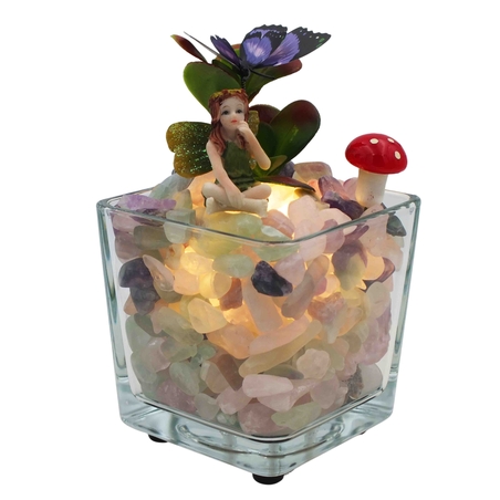 מנורת קריסטלים זכוכית מרובעת פלורייט