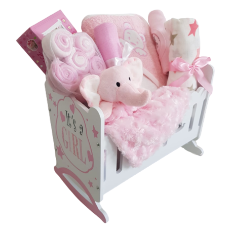 עריסה מעץ - it's a girl