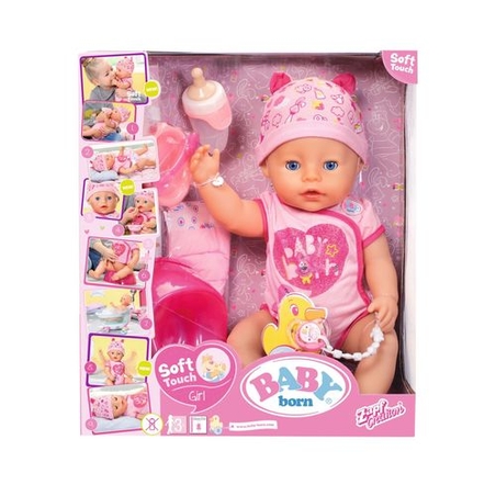 בובת בייבי בורן אינטראקטיבית - בת בגרסה רכה 43 ס