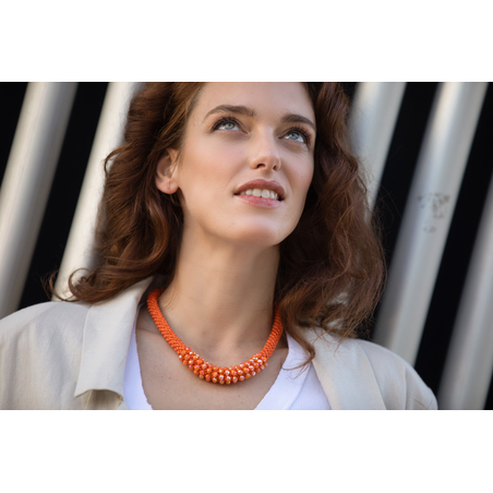 Orange / Orange Necklace - Ayala
