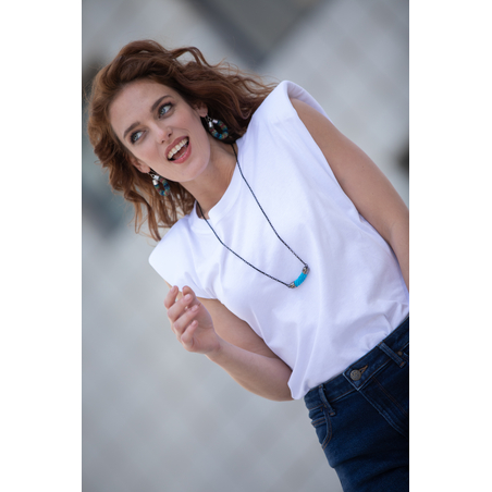 שרשרת עמנואל | תכשיט מינימליסטי | תכשיט טורקיז