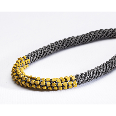 Grey / Yellow Necklace | Elisheva  