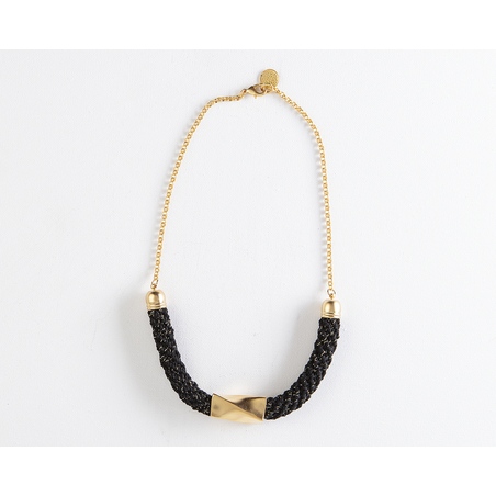 black & gold necklace | bat sheva