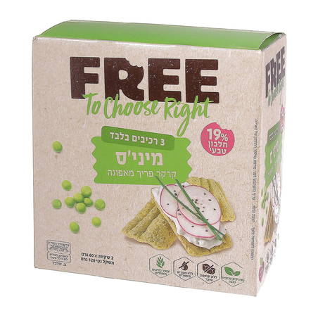 FREE מיניס קרקר פריך אפונה 120 גרם