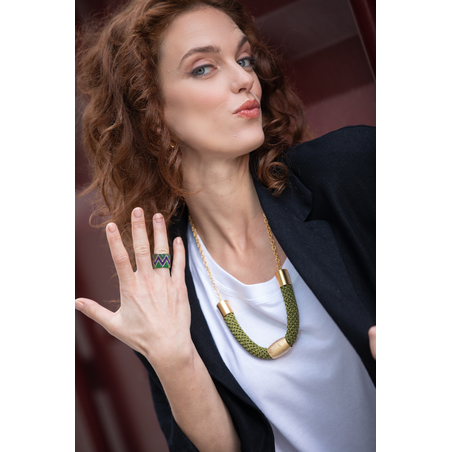 Colorful Zig Zag Ring - Shachar 