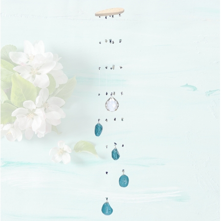 מובייל ספירלה משולב אבני טורקונייט מוחלקות 5 זרועות 65 ס