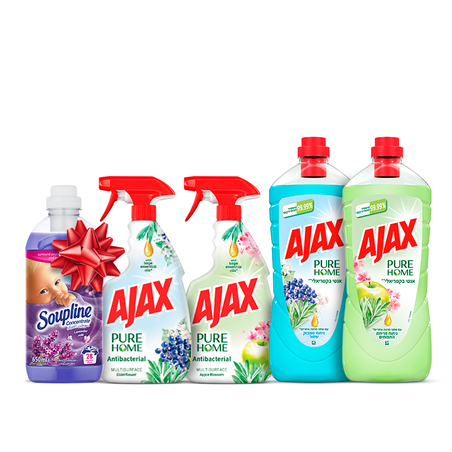 מארז AJAX PURE HOME אנטי בקטריאלי + סופלין מתנה