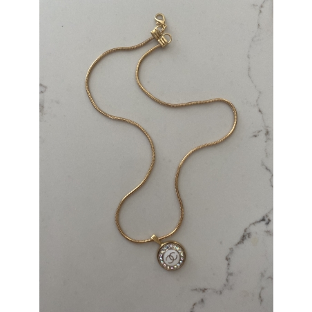 Authentic Chanel Metal Button - Necklace