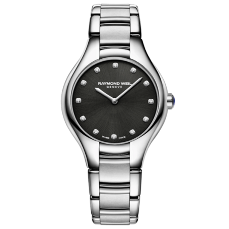 שעון Raymond Weil Noemia Ladies Quartz 12 Diamond Black