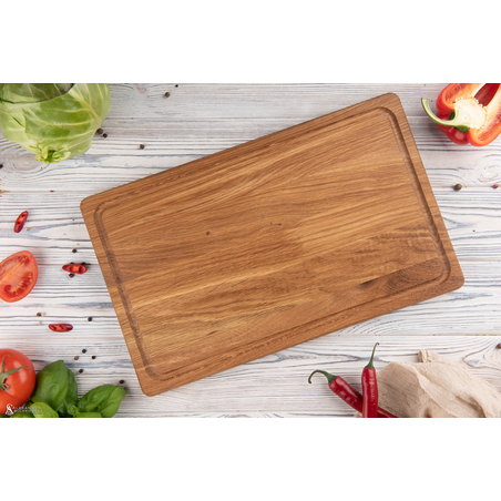 קרש הגשה קלאסי מעץ אלון אירופאי בגודל  30*45*2 ס