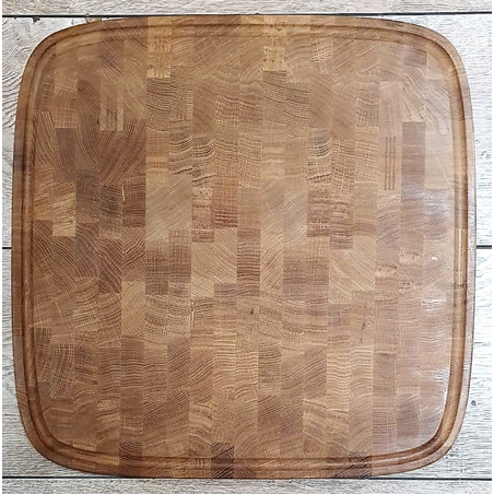 בוצ'ר בלוק אובלי עבה במיוחד, קרש קצבים מקצועי   - (End Grain)  D.K.S מקורי 