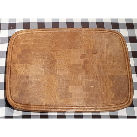 בוצ'ר בלוק אובלי עבה במיוחד, קרש קצבים מקצועי   - (End Grain)  D.K.S מקורי  - Copy 0