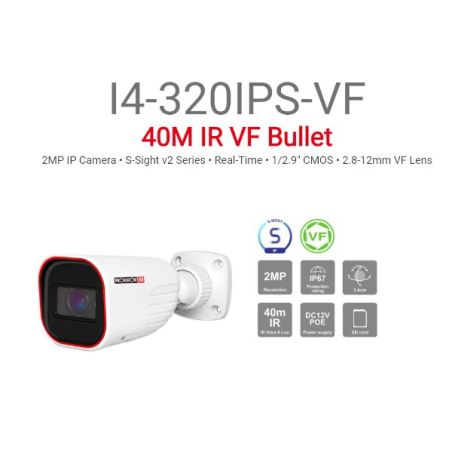 מצלמת IP צינור Provision I4-320IPS-VF IP 40M IR 2MP 2.8-12MM