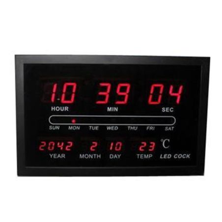 שעון קיר דיגיטלי עם תאריך וטמפרטורה NY 3403 - Copy 0