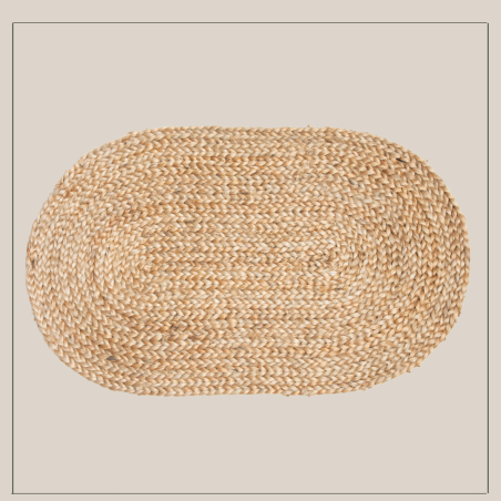 שטיח חבל טבעי -אליפסה