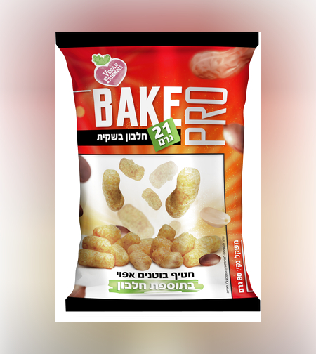 חטיף  מועשר בחלבון בטעם חמאת בוטנים, 80 גרם.