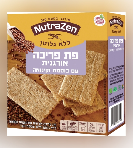 פת פריכה עם כוסמת וקינואה אורגני ללא גלוטן - נוטרה זן