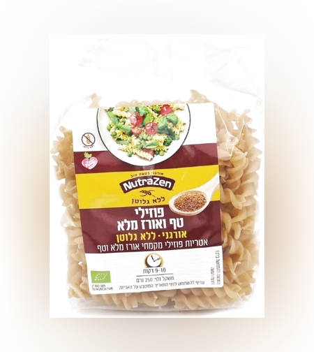 פסטה פוזלי טף ואורז מלא ללא גלוטן- נוטרה זן