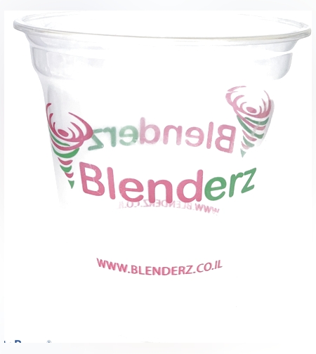 כוסות + מכסים לשייק 50 יחידות 500 מ