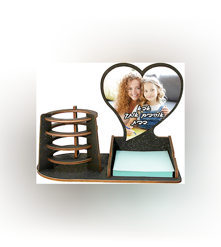 הדפסה על מעמד ממו בצורת לב