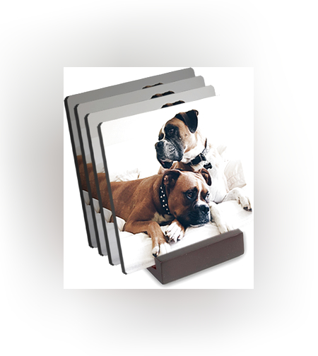 סט 4 תחתיות ריבוע + מעמד