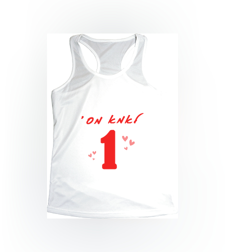 הדפסה על גופיית ספורט לנשים