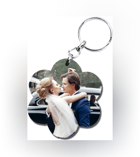 הדפסה על מחזיק מפתחות פרח