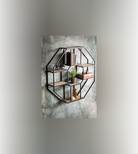 מעמד מדפים מעוצב דגם מתומן