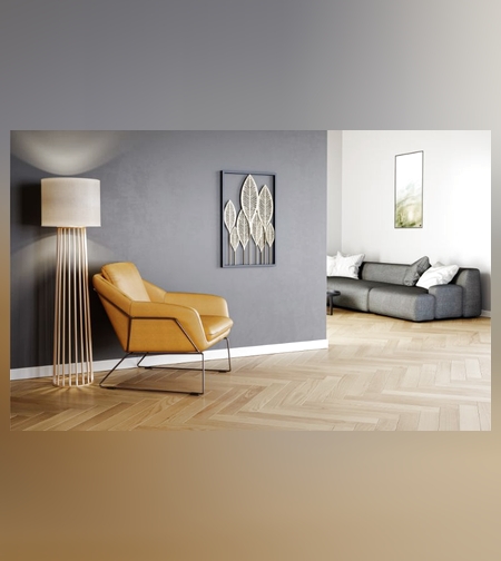 מעמד דקורטיבי ממתכת מוזהבת עלים דגם טוסון