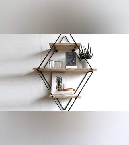 מעמד שלושה מדפים מודרני מעוצב דגם מעוין