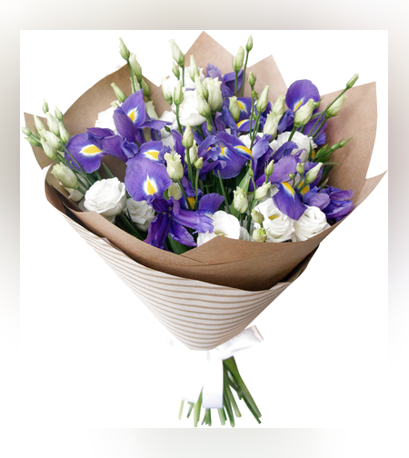 זר אירוסים ליזיאנטוס לבן #221