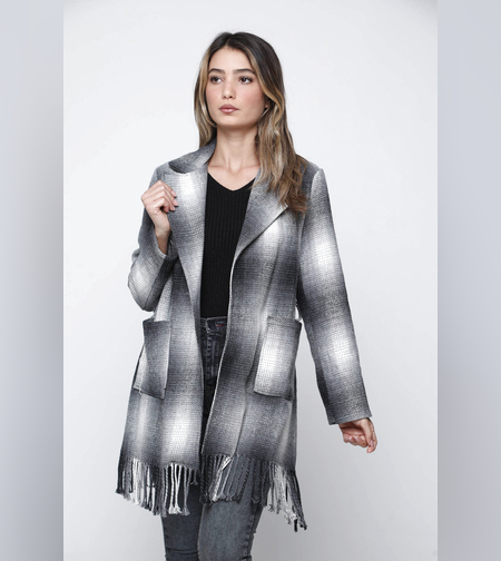 מעיל משובץ פרנזים