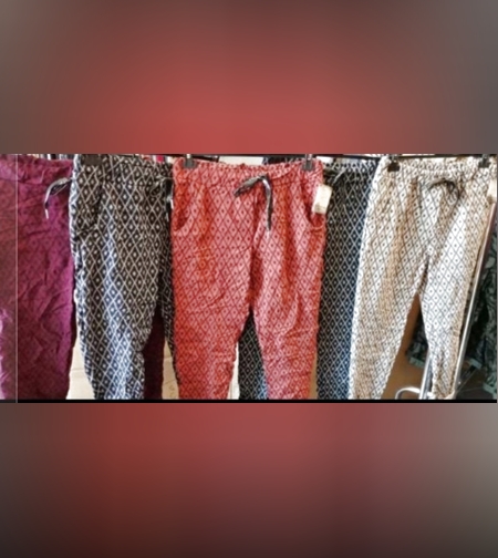 מכנס גומי למעלה הדפס עיגול בתוך