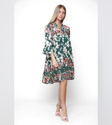 שמלת ויסקוזה פרחים