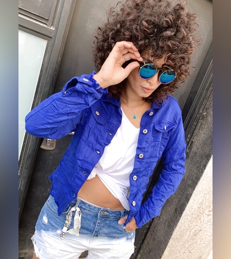 ג'קט ג'ינס מיס לונה קלאסי רויאל