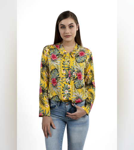 חולצה צהובה עם עניבה  -דגם גידוניה (אורלי גולן)