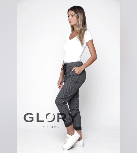 מכנסי גומי פסים