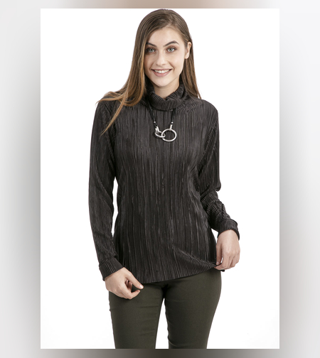 חולצת פליסה עם גולף נשפך-דגם אורן(אורלי גולן)