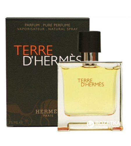 בושם לגבר הרמס טר דה הרמס פיור פרפיום Terre D Hermes PURE PARFUM 75 ML